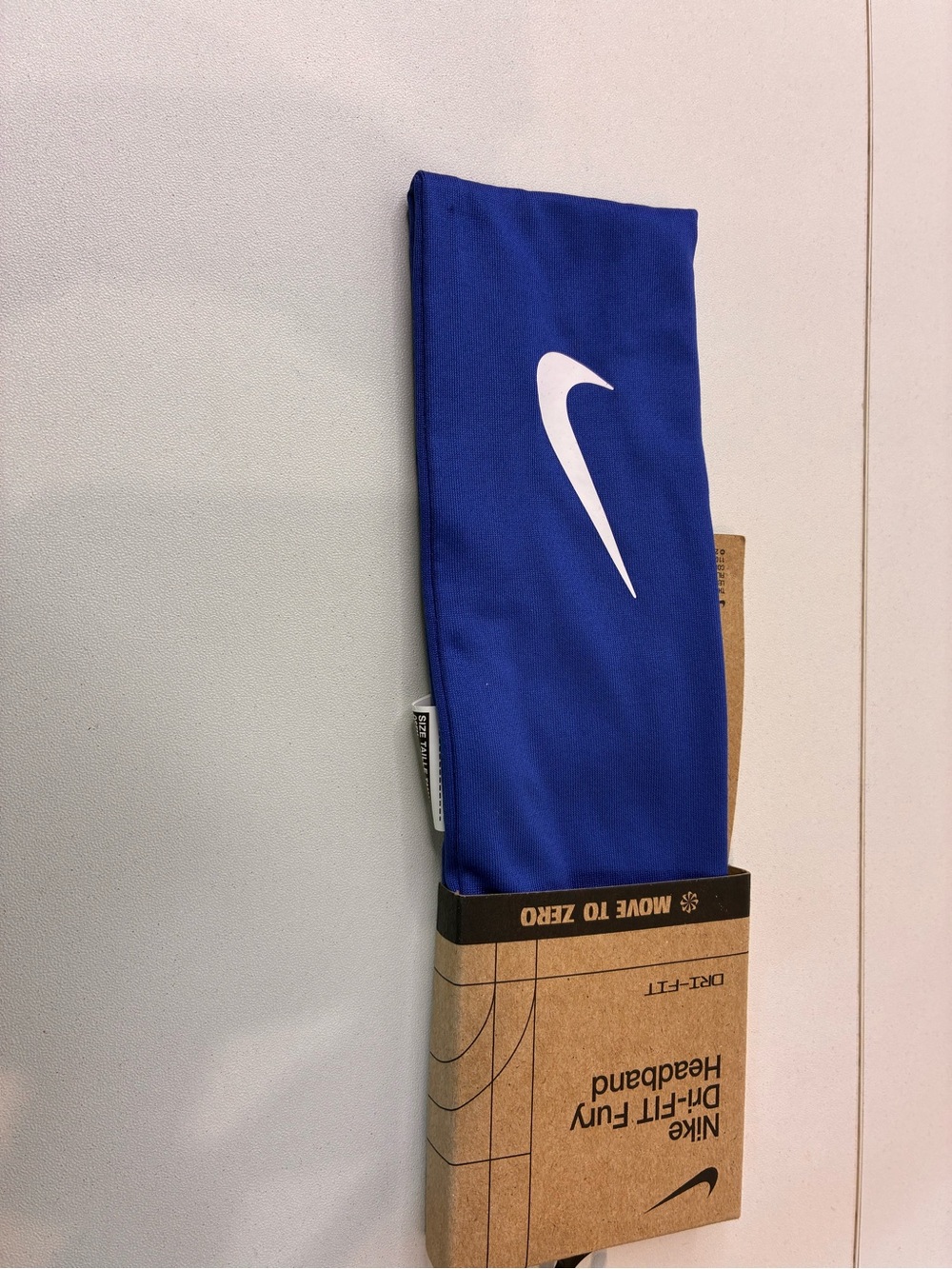 Nike dri-fit fury Blue Headband with White Swoosh